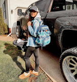 Wrangler Aztec Backpack Organized Daypack Travel Baby Bag with Stroller Strap and Side Bottle Pockets WG2204 - 9110NY