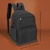 Wrangler Industry Backpack Classic Logo Water Resistant Casual Daypack with Padded Laptop Notebook Sleeve (Black)