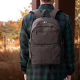 Wrangler Industry Backpack Classic Logo Water Resistant Casual Daypack with Padded Laptop Notebook Sleeve (Black)