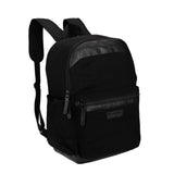 Wrangler Powell Backpack for Travel Classic Logo Water Resistant Casual Daypack for Travel with Padded Laptop Notebook Sleeve (Black)