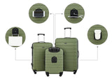 Wrangler Smart Spinner Hardside Luggage, 22 - Inch Carry - On, Olive Green