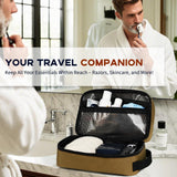 Wrangler Toiletry Bag for Men, Travel Shaving Dopp Kit, Oxford Fabric Tech Kit Bathroom Organizer, Gifts for Men