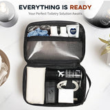 Wrangler Toiletry Bag for Men, Travel Shaving Dopp Kit, Oxford Fabric Tech Kit Bathroom Organizer, Gifts for Men