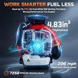 WTHW 80cc Gas Backpack Leaf Blower Heavy - Duty, High - Velocity 92.2 M/S, Engine Blower Power Tool for Professional Yard Cleanup and Heavy Leaves. (WH0608)