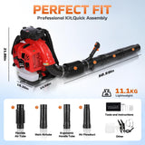 WTHW 80cc Gas Backpack Leaf Blower Heavy - Duty, High - Velocity 92.2 M/S, Engine Blower Power Tool for Professional Yard Cleanup and Heavy Leaves. (WH0608)