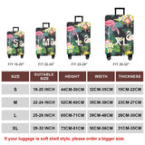 WUJIAONIAO Travel Luggage Cover Baggage Suitcase Cover Protector Skins 18 - 32 Inch (Flower flamingo, L (for 25 - 28 inch luggage))