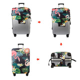 WUJIAONIAO Travel Luggage Cover Baggage Suitcase Cover Protector Skins 18 - 32 Inch (Flower flamingo, L (for 25 - 28 inch luggage))