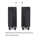 WUJIAONIAO Travel Luggage Cover Baggage Suitcase Cover Protector Skins 18-32 Inch (Pure Black, XL (for 29-32 inch luggage))