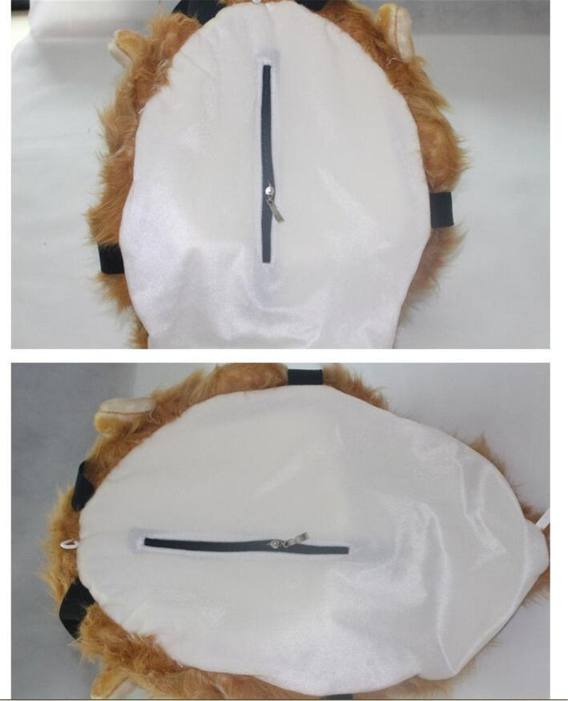WYIKE Domineering 3D Animal Backpack - Tiger Head/Lion Head, Large, Tiger Yellow
