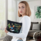 WZMPA Cartoon Movie Cosmetic Bag Fairytale Fans Gift Think Of The Happiest Things It's The Same As Having Wings Makeup Zipper Pouch Bag Cartoon Merchandise (Happiest Things - BL)