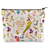 WZMPA Cartoon Movie Cosmetic Bag Fairytale Fans Gift Think Of The Happiest Things It's The Same As Having Wings Makeup Zipper Pouch Bag Cartoon Merchandise (Happiest Things) (Happiest Things 2-Full)