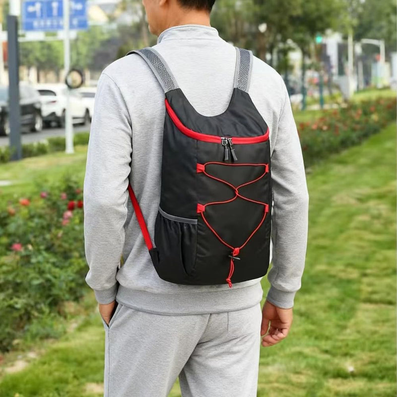Xanaluyu Lightweight and Thin Foldable Backpack, Climbing Bag, Hiking Daypack,15L Waterproof Travel Packable Rucksack (Gray)