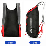 Xanaluyu Lightweight and Thin Foldable Backpack, Climbing Bag, Hiking Daypack,15L Waterproof Travel Packable Rucksack (Gray)