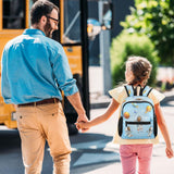 XDKDZIS Golden Planet Cartoon Astrona Ut Kids Backpack for Girls Preschool Elementary Kindergarten Boys School Bag