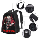 Xorbwvi Terrifier 2 Backpack,3d Print Laptop Backpack Lightweight Casual Daypack Bookbag 16.5 In, Black