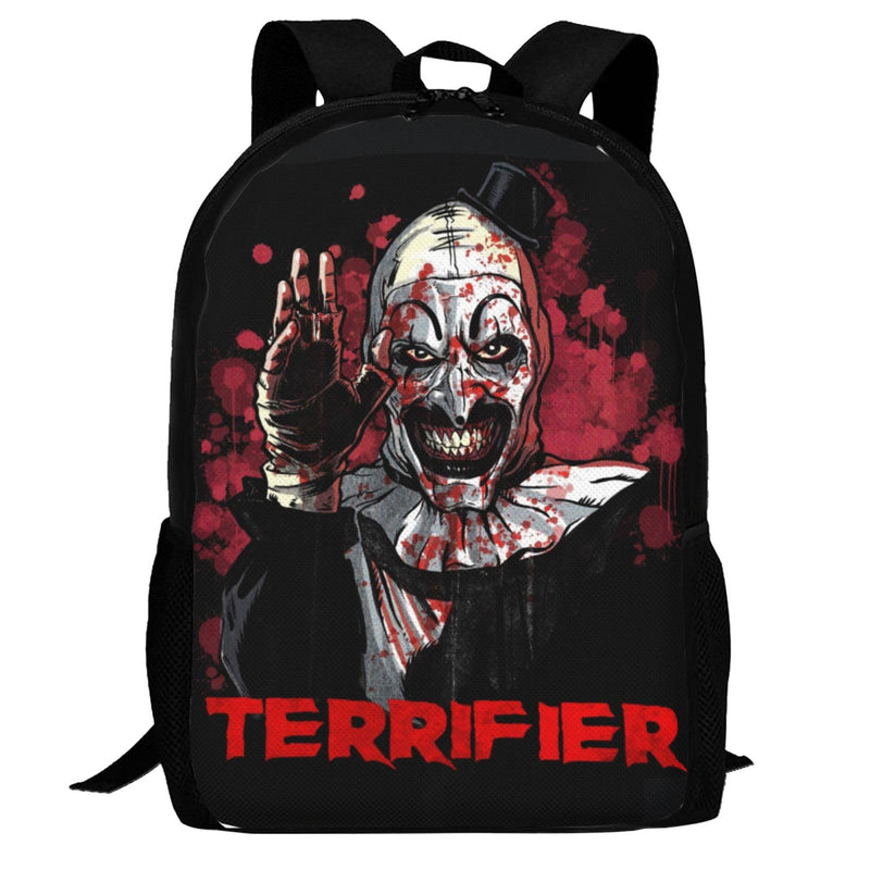 Xorbwvi Terrifier 2 Backpack,3d Print Laptop Backpack Lightweight Casual Daypack Bookbag 16.5 In, Black