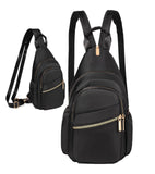 Xsecnua Small Crossbody Sling Bag for Women, Mini Backpack Sling Backpack Convertible, Chest Bag for Hiking Daypack