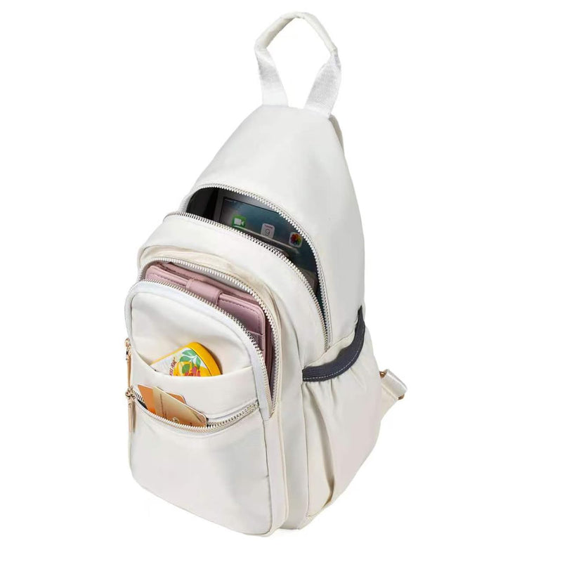 Xsecnua Small Crossbody Sling Bag for Women, Mini Backpack Sling Backpack Convertible Chest Bag for Travel Daypack