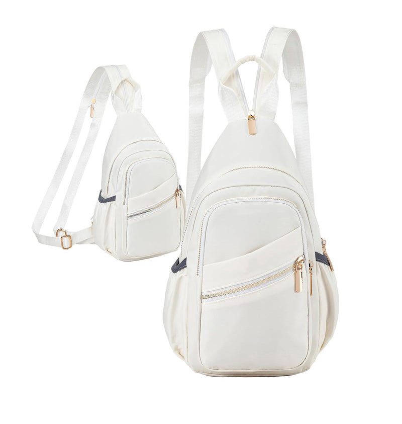 Xsecnua Small Crossbody Sling Bag for Women, Mini Backpack Sling Backpack Convertible Chest Bag for Travel Daypack