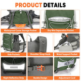 XUVPK 25L Hiking Backpack with Rain Cover Lightweight Hiking Daypack for Travel Camping Outdoors Knapsack for Men Women (Dark Green)