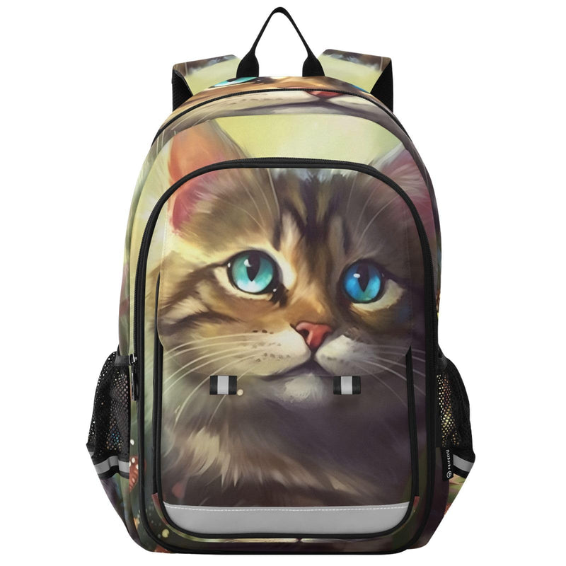 XYMZR Backpack Hi_01713229951871_ Travel Laptop Daypack Shoulder Bag Book Bag Daypack with Reflective Strip 12.9 ×17.7 In