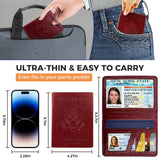 XZVXZV Passport Holder for Travel Essentials RFID Blocking Wallet Card Case PU Leather Passport Cover Women and Men (Brown)