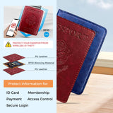 XZVXZV Passport Holder for Travel Essentials RFID Blocking Wallet Card Case PU Leather Passport Cover Women and Men (Brown)