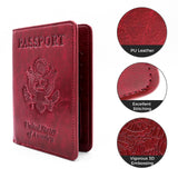 XZVXZV Passport Holder for Travel Essentials RFID Blocking Wallet Card Case PU Leather Passport Cover Women and Men (Brown)