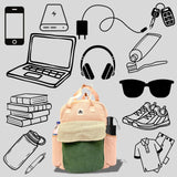 YAK & YETI Handcrafted Hemp Backpack from Nepal – Eco - Friendly, Durable, and Stylish with Adjustable Straps - Multi Pocket (Eco)