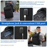 YALUNDISI Laptop Backpacks Travel Backpack Carry On Backpack Casual Daypack with USB Charging Port for Men Women Black