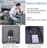 YALUNDISI Vintage Backpack for Men Women Laptop Backpack Bookbags College Backpack 16 inch Grey