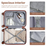 YAMTION Luggage Sets 6 Piece,Hardside 20In Suitcase with Spinner Wheels,TSA Lock,Carry On Suitcase Travel Essentials for Personal Items