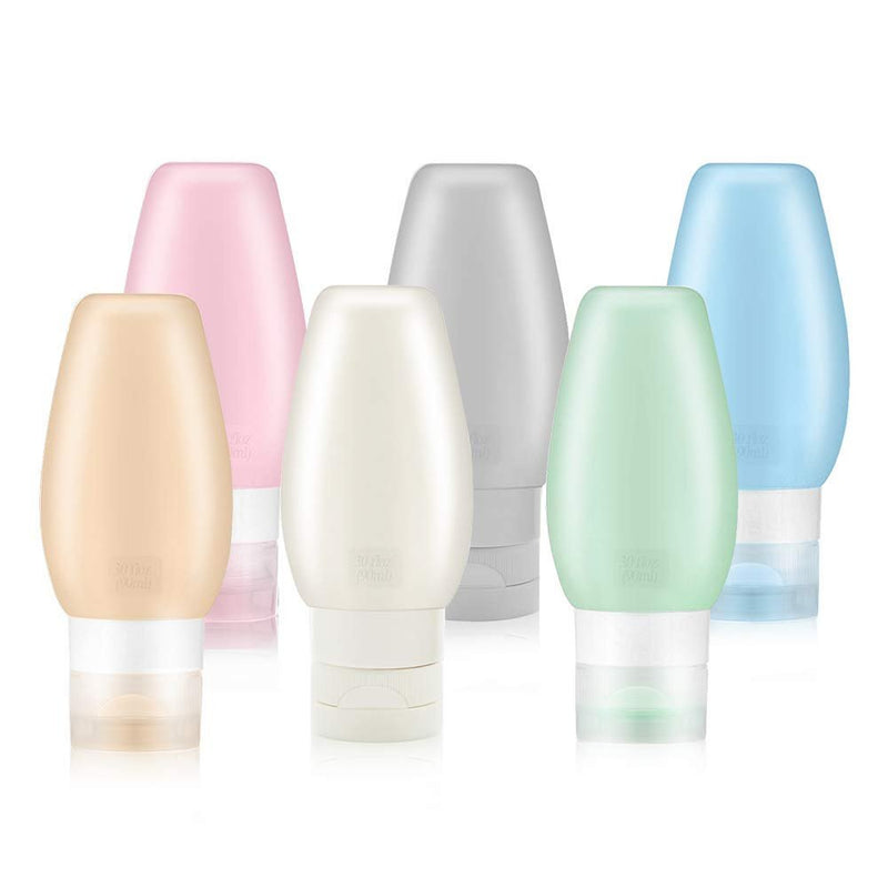 YAMYONE Travel Bottles for Toiletries, Tsa Approved Travel Bottle 3OZ Shampoo Travel Container, BPA Free Leak Proof Travel Tubs Refillable Liquid (Pink) (6 Pack - Pink)