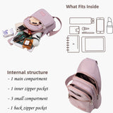 YAZEKOUS Small Sling Bag for Women Crossbody Sling Backpack Casual Daypack Backpack Cross Body for Travel Outdoor Hiking