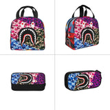 YBYGBB Backpack Shark Teeth Camo Backpacks Set with Lunch Box Pencil Case Travel Laptop Daypack Big Capacity Bookbag Fashion Durable Back Pack MultipleColour