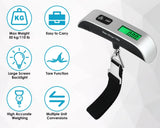 YCConcept Luggage Weight Scale Portable Digital Suitcase Scale for Travel Handheld Scale with Temperature Sensor, 110 lb/50 kg, Battery Included