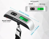 YCConcept Luggage Weight Scale Portable Digital Suitcase Scale for Travel Handheld Scale with Temperature Sensor, 110 lb/50 kg, Battery Included