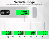 YCConcept Luggage Weight Scale Portable Digital Suitcase Scale for Travel Handheld Scale with Temperature Sensor, 110 lb/50 kg, Battery Included