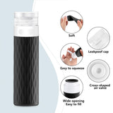 YEALIFE Travel Bottles for Toiletries, TSA Approved 3.4oz Travel Size Containers, BPA Free Leak Proof Silicone Traveling Bottles, Refillable Travel Essentials Kits for Shampoo Conditioner(4 Pack) - A