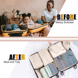 YEEYAA Packing Cubes for Travel - 8 Set Luggage Organizer Bags for Family, Mesh Breathable Travel Packing Cubes for Suitcases Durable Travel Essentials Bags Set