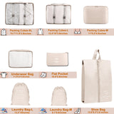 YEEYAA Packing Cubes for Travel - 8 Set Luggage Organizer Bags for Family, Mesh Breathable Travel Packing Cubes for Suitcases Durable Travel Essentials Bags Set