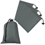 YELARXI Drawstring Bag with Toggle, Stuff Sack String Waterproof Travel Storage Bags Cinch Stuff Pouch -Fitting for (Gym/Traveling/Hiking/Yoga/Office/Shoes) 6 x 8 & 4 Pack & Dark Gray