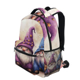 YETTASBIN Cute Gnome Backpack for Men Women, Waterproof High/Middle School Bookbag Lightweight Laptop Travel Daypack with Multiple Pockets for Teens Boys Girls
