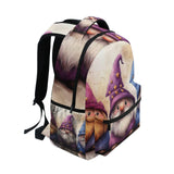 YETTASBIN Cute Gnome Backpack for Men Women, Waterproof High/Middle School Bookbag Lightweight Laptop Travel Daypack with Multiple Pockets for Teens Boys Girls