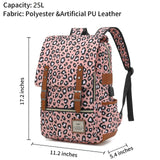 YGR Floral Laptop Backpack for Women, Female, College, Travel, Business, Outdoor Sports, Office, Work (Leopard Print)