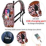 YGR Floral Laptop Backpack for Women, Female, College, Travel, Business, Outdoor Sports, Office, Work (Leopard Print)