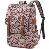 YGR Floral Laptop Backpack for Women, Female, College, Travel, Business, Outdoor Sports, Office, Work (Leopard Print)
