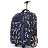 YH&GS Rolling Backpack Floral, Waterproof with Wheels for Business, College Student and Travel Commuter, Carry on Laptop Compartment, Fit 17 Inch Laptop, Wheeled Adults, 20inch