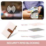 yiijay Women's Wallets RFID Blocking Leather Trifold Clutch Wallet Credit Card Holder Ladies Travel Wallet Purse with Pen Holder