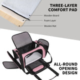 Yipincover Cat Carriers Soft - Sided,Pet Carrier for Small Cats Dogs Puppies up to 1 - 15 LBS,TSA Airline Approved, (Medium,Pink)